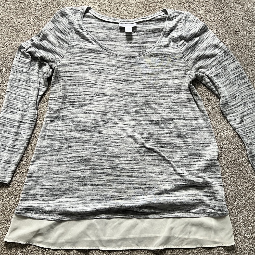 Motherhood Maternity Heather gray top
